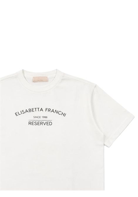 Cream cotton T-shirt for girls ElISABETTA FRANCHI | EFTS204/SUPANNA